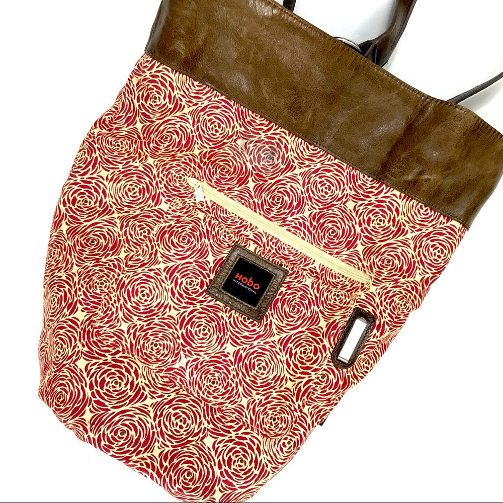 HOBO Brown Leather Drawstring Backpack - Picture 15 of 15